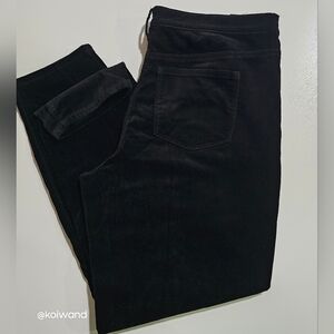 Well Worn Ladies' High Rise Luxe Velvet Tapered Pants Size 14/34